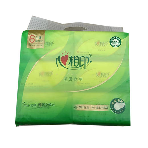 心相印茶语丝享三层面巾纸130抽*6包S码DT15130 商品图0