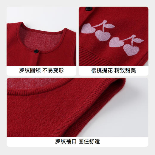 女童开衫毛衣背心新款安奈儿童装实体店同款AG432519 商品图4