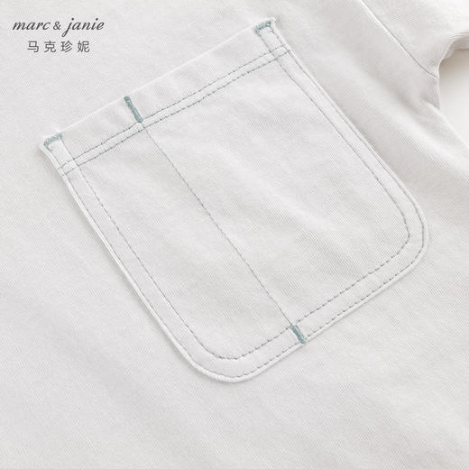 马克珍妮男童简约轻潮长袖T恤儿童上衣纯棉2024年秋装新款241008 商品图4