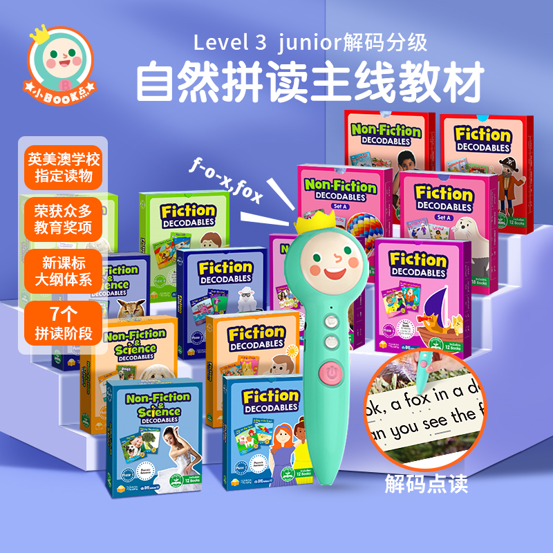 【芒果优选】文脉书局junior自然拼读解码书分级阅读