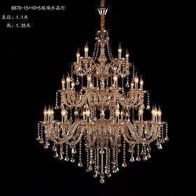 8870-15+18+5玻璃水晶灯（运费自理）