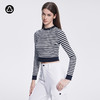 TITIKA ACTIVE条纹运动长袖短款修身瑜伽健身休闲T恤上衣 Line11165 商品缩略图0