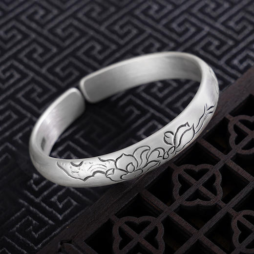 【花伴福音】子佩集S999银手工手镯原创设计【55071224】2407 商品图1