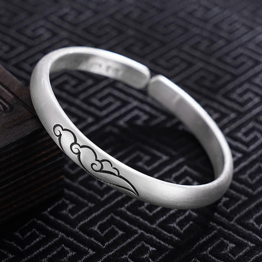 【祥云逸韵】子佩集S999银手工手镯原创设计【55081201】2407 商品图0