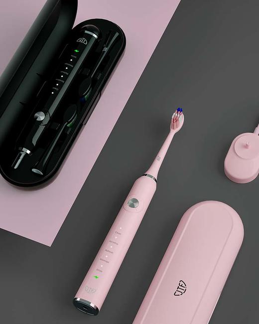 JTF电动牙刷P200 成人软毛全自动声波无线无线感应充电式 黑色/白色/粉色/薄荷绿 商品图8