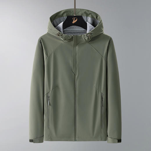 【新款DTH】大依优型大码夹克外套防水防风男宽松加肥加大码休闲上衣胖子连帽男装冲锋衣户外 商品图5