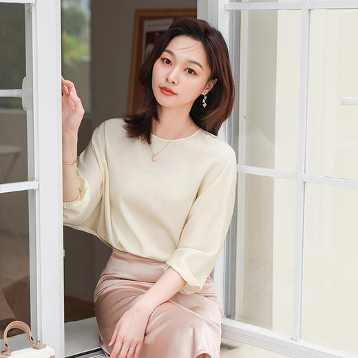 火桐hooton灯笼袖真丝衬衫 2288/2286 商品图6