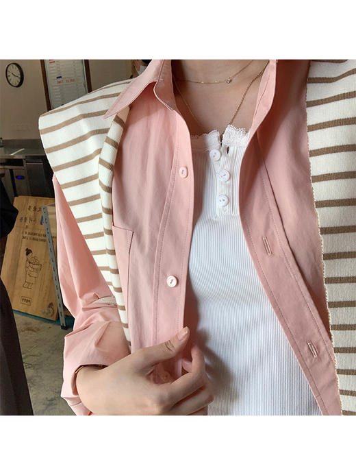 金蘑菇菇 joie de vivre小梨涡 / 氧气甜妹减龄少女百搭长袖衬衫 商品图3