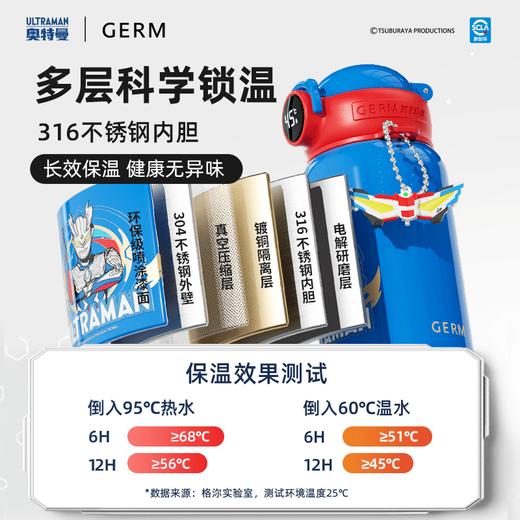 【潘展乐代言】GERM奥特曼儿童能量光球温度显示保温杯 商品图3