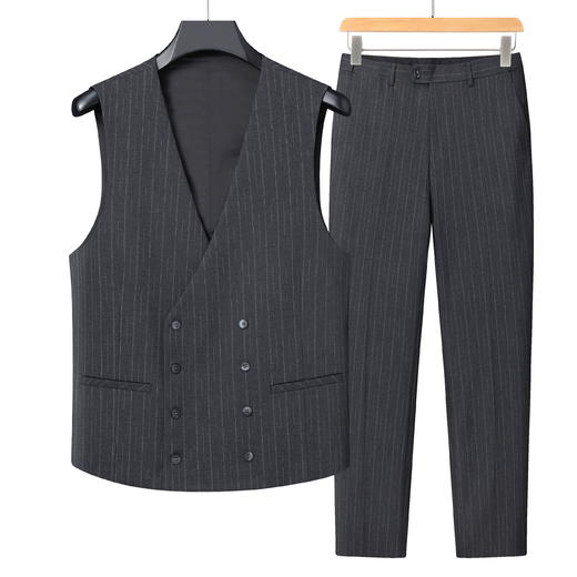 【商城同款】【新款DDS】大依优型大码西装休闲西服马甲三件套套装西裤外套裤子加肥加大肥佬休闲商务上衣男士胖子正装西装 商品图9