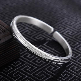 【虚怀若谷】子佩集S999银手工手镯原创设计【55071119】2407