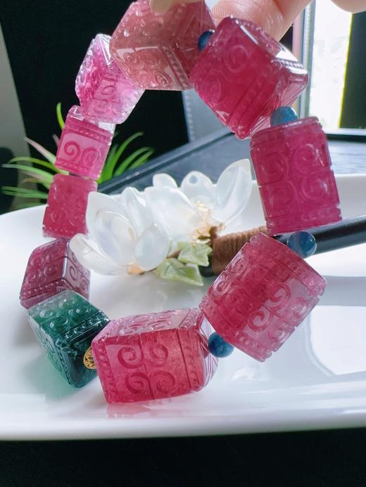 67.1g 雕刻碧玺手链 商品图7