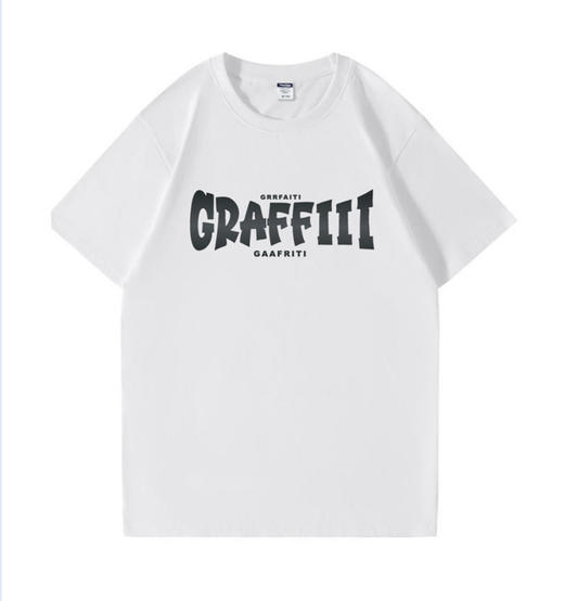 抢2件59元！美式纯棉短袖t恤女200克上衣T恤潮流宽松潮牌ins半袖体恤衣服女 商品图3