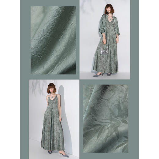 COCOBELLA[只此青绿]新中式印花吊带裙双面穿连衣裙FR0052-2 商品图1