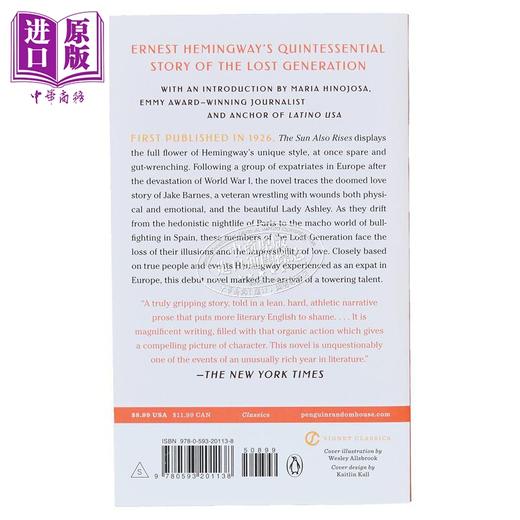 预售 【中商原版】Signet Classics 海明威 太阳照常升起 The Sun Also Rises 英文原版 Ernest Hemingway 迷惘一代典型故事  商品图2