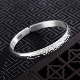 【祥云辉映】子佩集S999银手工手镯原创设计【55081117】2407