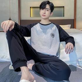 秋季新款睡衣男士春秋款长袖青少年男生男款大码学生秋季家居服套装运动秋冬款