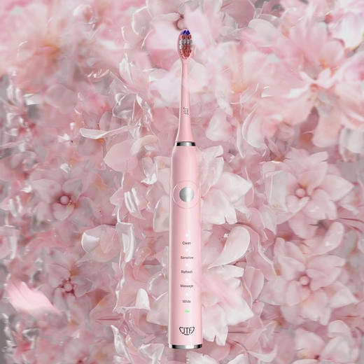 JTF电动牙刷P200 成人软毛全自动声波无线无线感应充电式 黑色/白色/粉色/薄荷绿 商品图7