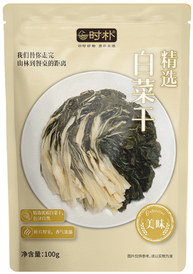 时朴白菜干100g