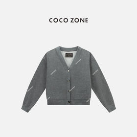 COCO ZONE  设计感V领长袖外套气质单排扣上衣CC1C1821