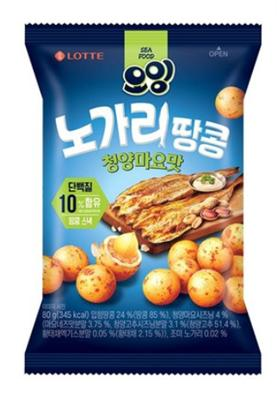 乐天青阳麻辣蛋黄酱味明太鱼花生80g