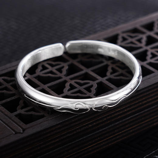 【祥云轻笼】子佩集S999银手工手镯原创设计【55081115】2407 商品图4