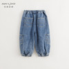 马克珍妮男童工装大口袋牛仔裤儿童休闲裤子束脚裤秋装新款241510 商品缩略图2