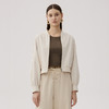 谜底短款外套女2024秋季新品简约风百搭T型宽松拉链夹克243MW0981 商品缩略图0