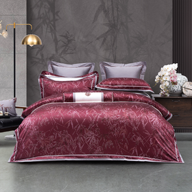 多喜爱70S云丝缎六件套 叶影婆娑