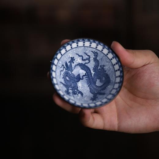 德化玉瓷 青花斗笠杯6个套装礼盒 商品图1