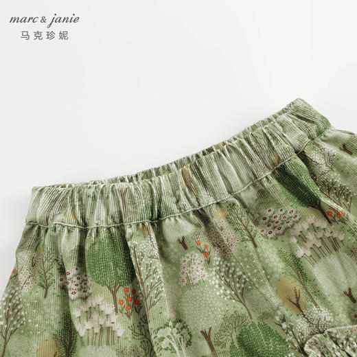 马克珍妮女童绿色丛林半身裙短裙儿童裙子2024年秋装新款241115 商品图2