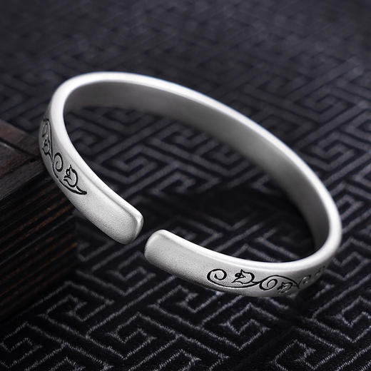 【铃兰醉卧】子佩集S999银手工手镯原创设计【55072202】2407 商品图3