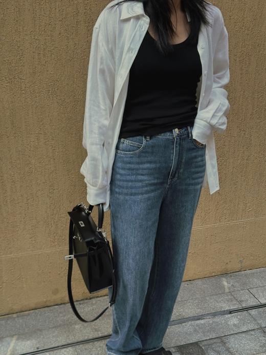 【包邮发顺丰】洛诗琳夏季新款柔软透气纯天然棉亲柔感阔腿直筒牛仔裤KTT326 商品图9