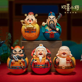 欢喜小将 钟馗弥勒月老财神关公 开运好物 解压桌摆不倒翁
