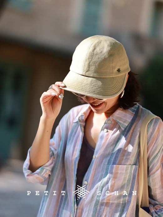 PETIT SCHAN小闪 #069 Spirited Away 千与千寻  法国进口精梳亚麻宽檐马术棒球帽 商品图0