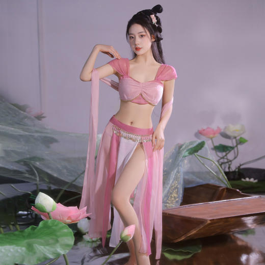 霏慕 情趣内衣古装角色扮演绝世舞姬仙女下凡分片露臀古风装性感睡衣6469  均码 商品图9