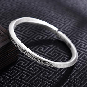 【勇攀高峰】子佩集S999银手工手镯原创设计【55075206】2407