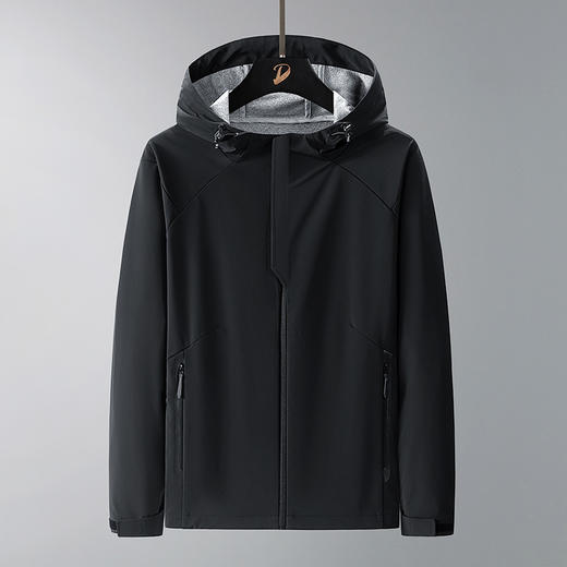 【新款DTH】大依优型大码夹克外套防水防风男宽松加肥加大码休闲上衣胖子连帽男装冲锋衣户外 商品图6