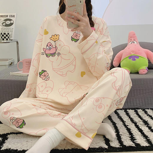 2024年秋季新款睡衣女长袖春秋天薄款两件套装女款草莓学生家居服可外穿 商品图9