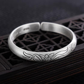 【花蝶缱绻】子佩集S999银手工手镯原创设计【55071210】2407