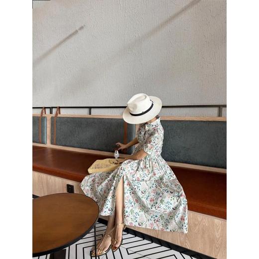 【包邮发顺丰】洛诗琳夏季新款夏日小清新纯天然棉质衬衫领碎花连衣裙KDL0701 商品图1