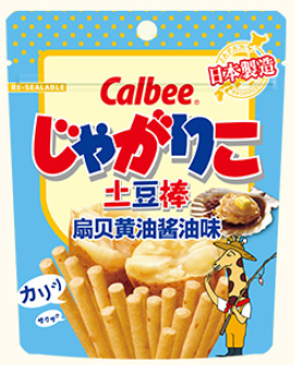 Calbee牌扇贝黄油酱油味土豆棒-52g