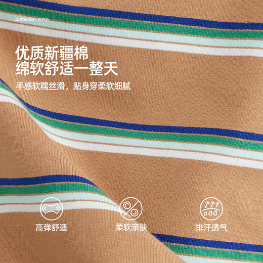 【粒绒棉卫衣T】儿童美式复古条纹T恤 PQTX2406 商品图4