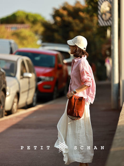 PETIT SCHAN小闪 BAG#010 Endless passion 浓情不倦 意大利进口麂皮绒磨砂皮法式单肩斜挎水桶包 商品图1