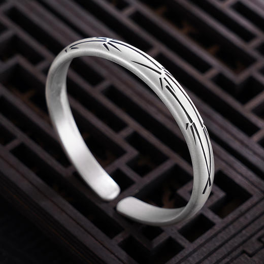 【节节高升】子佩集S999银手工手镯原创设计【55071219】2407 商品图4