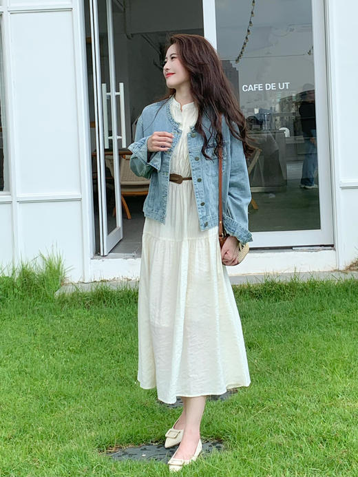 【百图lulu定制】【茉莉连衣裙】【赠腰带】【现货】法式收腰  五分袖 浪漫唯美连衣裙 商品图7