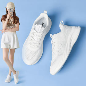 ZHR则则厚底网纱透气跑步鞋女2024夏季新款增高软底运动休闲鞋女