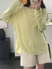 【薄款纯色内搭打底衫】长袖T恤女罩衫 宽松慵懒感防晒上衣面膜T 商品缩略图2