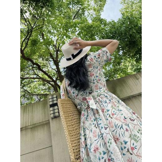 【包邮发顺丰】洛诗琳夏季新款夏日小清新纯天然棉质衬衫领碎花连衣裙KDL0701 商品图4