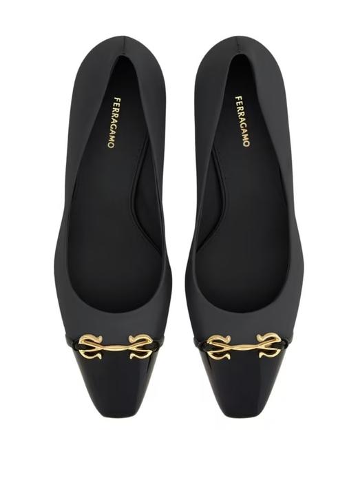 【特价商品不退不换】FERRAGAMO 菲拉格慕 高跟鞋女  0774955-001 黑色.【鞋底有膜，试穿小心】（暂无品牌物料包装） 商品图1